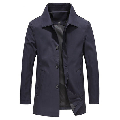 Lange Herrenjacke mit Knopfleiste-Jackets for men-Alpenkind