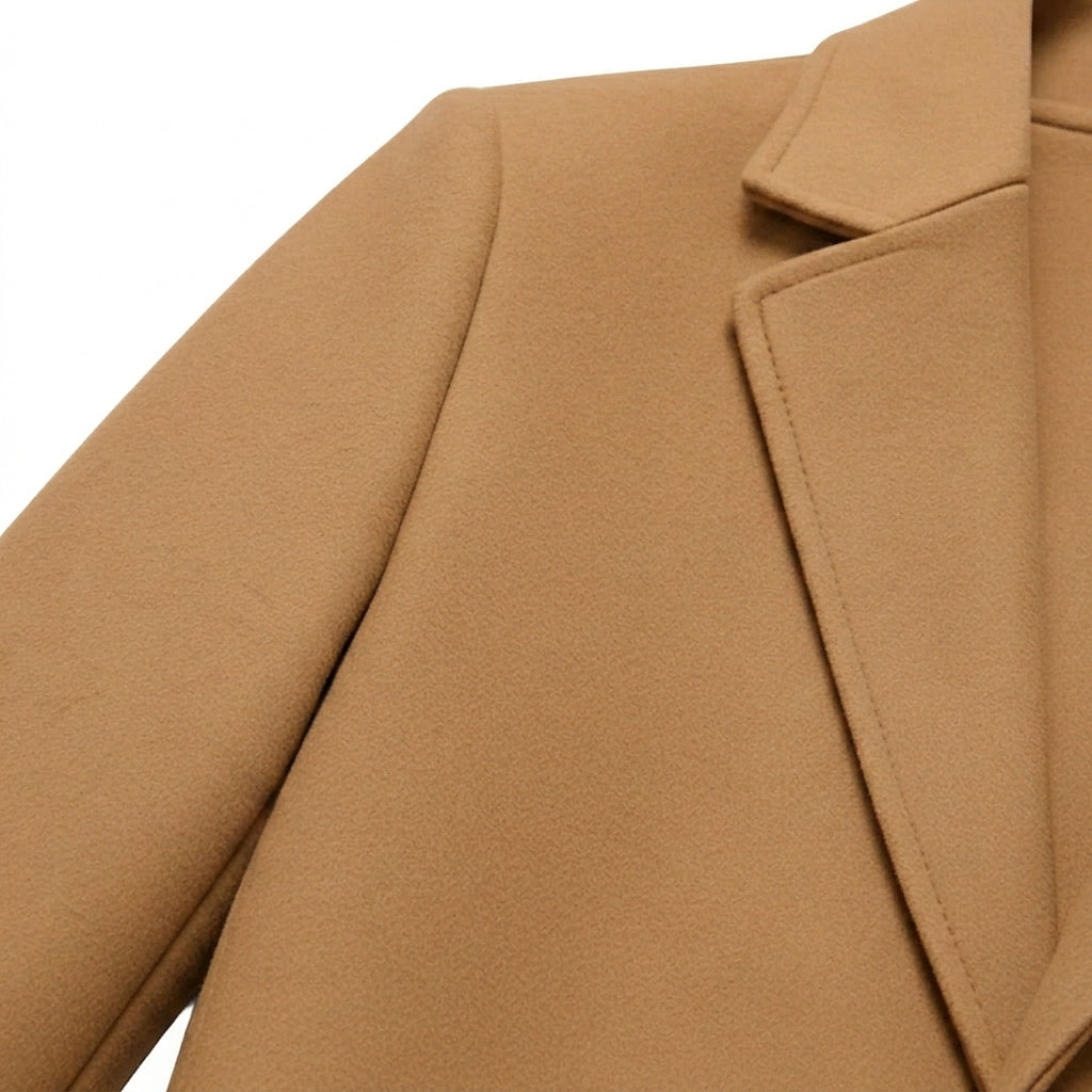 Langer Herren-Mantel mit Drei-Knopf-Verschluss-Coats for men-Alpenkind