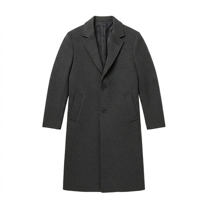 Langer Herren-Mantel mit Drei-Knopf-Verschluss-Coats for men-Alpenkind