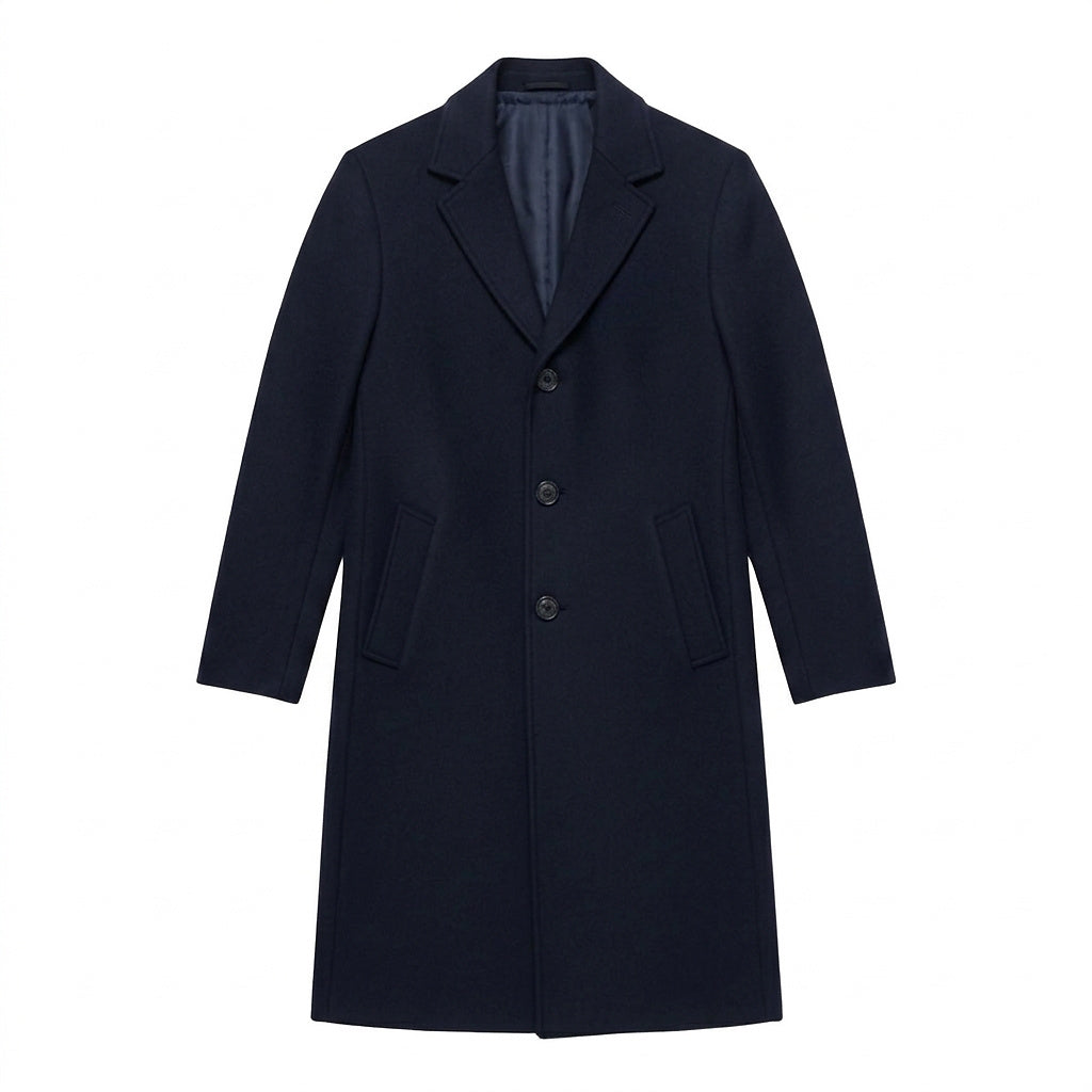 Langer Herren-Mantel mit Drei-Knopf-Verschluss-Coats for men-Alpenkind