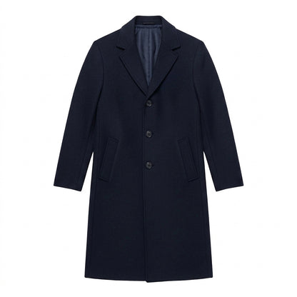 Langer Herren-Mantel mit Drei-Knopf-Verschluss-Coats for men-Alpenkind