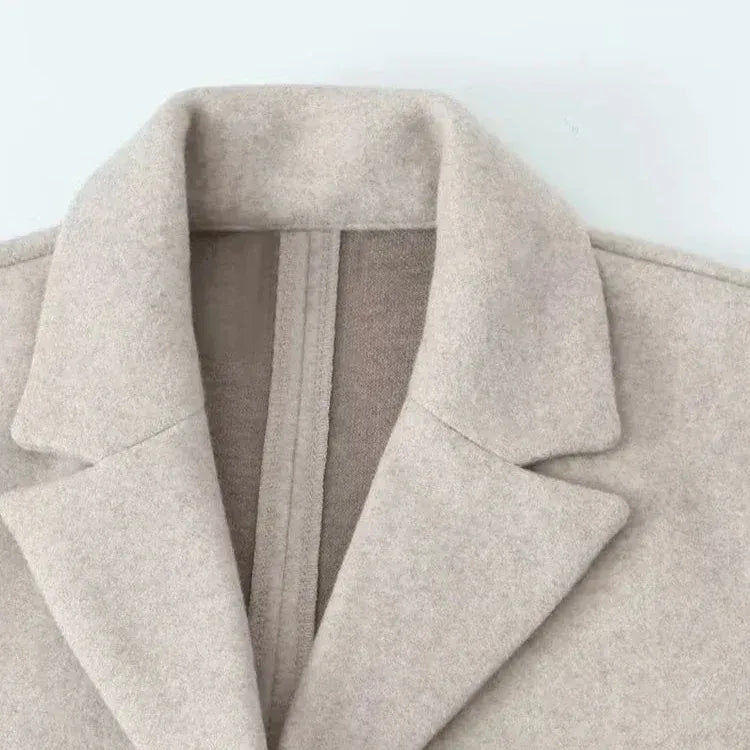 Langer Wollmischmantel für Damen-Coats for women-Alpenkind
