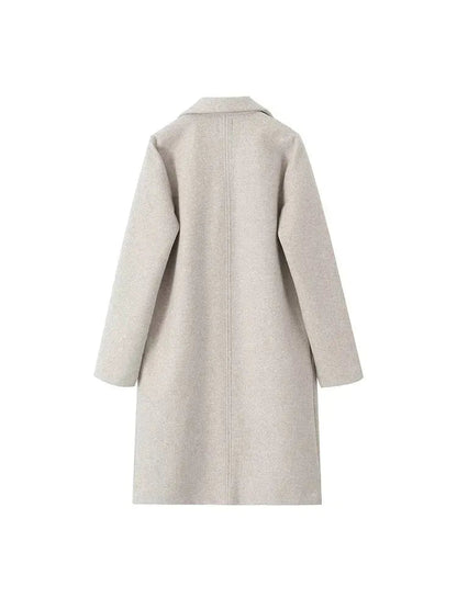 Langer Wollmischmantel für Damen-Coats for women-Alpenkind