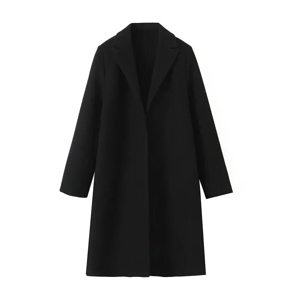 Langer Wollmischmantel für Damen-Coats for women-Alpenkind