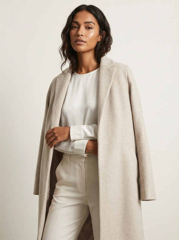 Langer Wollmischmantel für Damen-Coats for women-Alpenkind