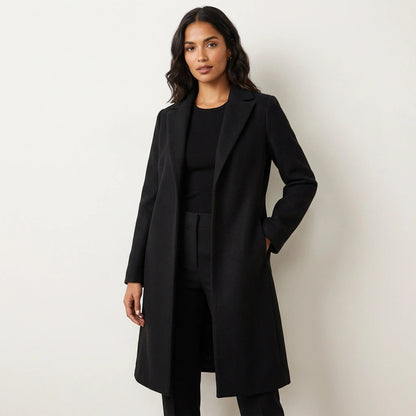 Langer Wollmischmantel für Damen-Coats for women-Alpenkind