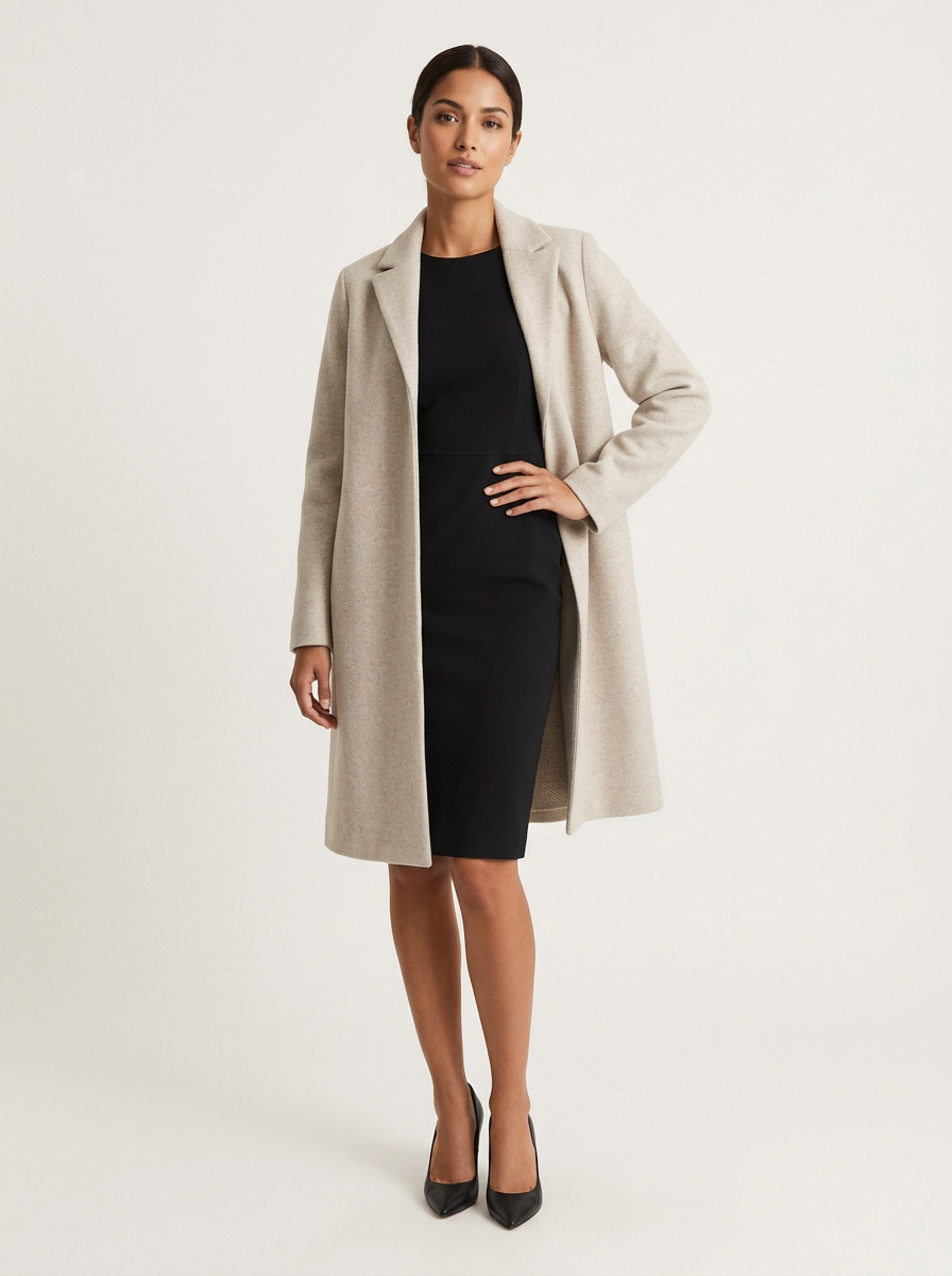Langer Wollmischmantel für Damen-Coats for women-Alpenkind
