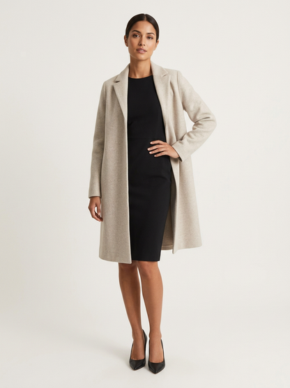Langer Wollmischmantel für Damen-Coats for women-Alpenkind