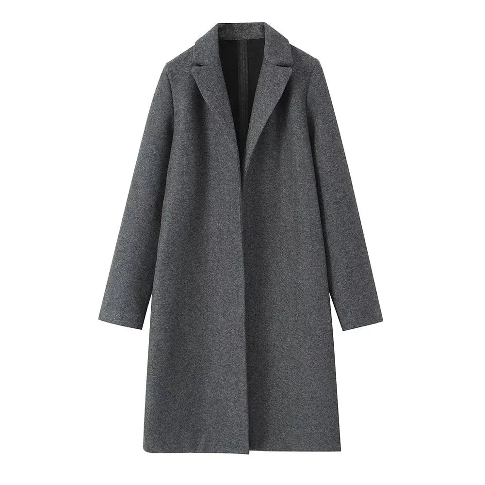 Langer Wollmischmantel für Damen-Coats for women-Alpenkind