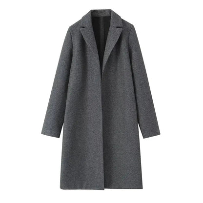Langer Wollmischmantel für Damen-Coats for women-Alpenkind