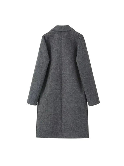 Langer Wollmischmantel für Damen-Coats for women-Alpenkind