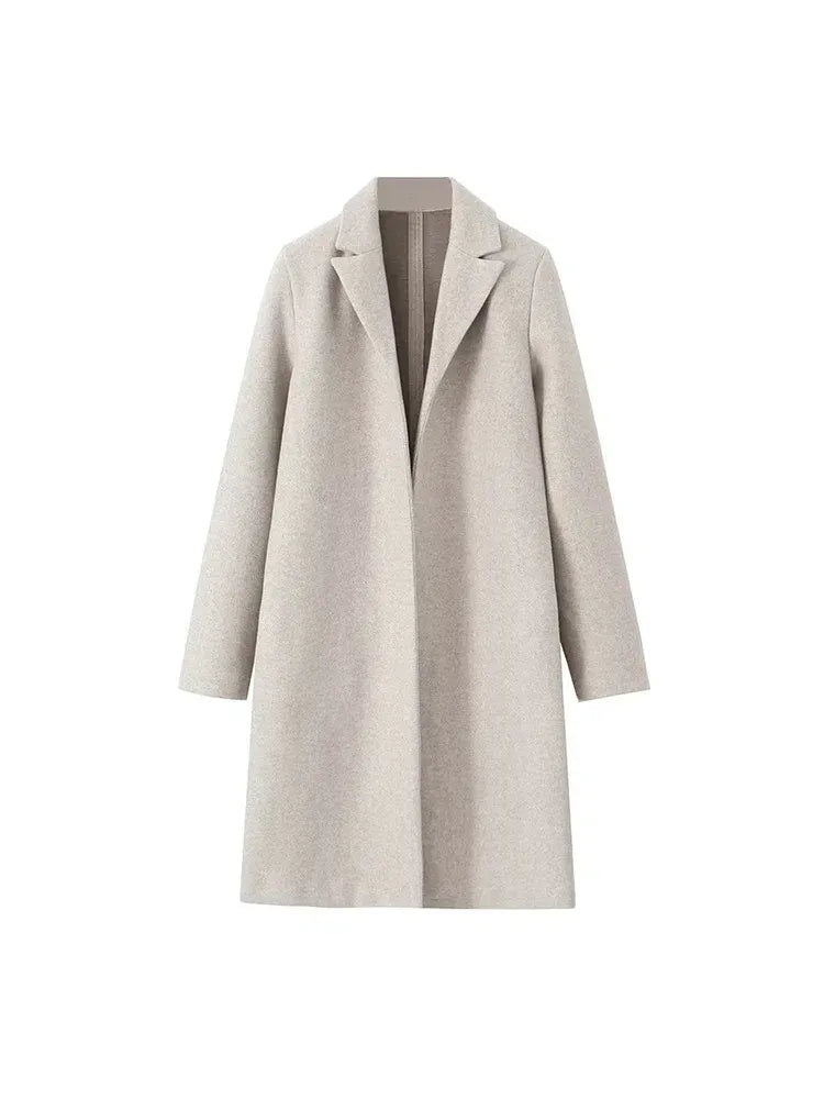 Langer Wollmischmantel für Damen-Coats for women-Alpenkind
