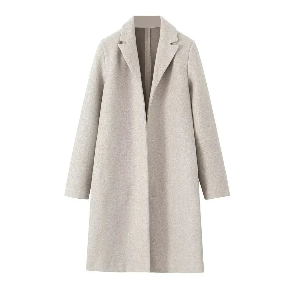 Langer Wollmischmantel für Damen-Coats for women-Alpenkind