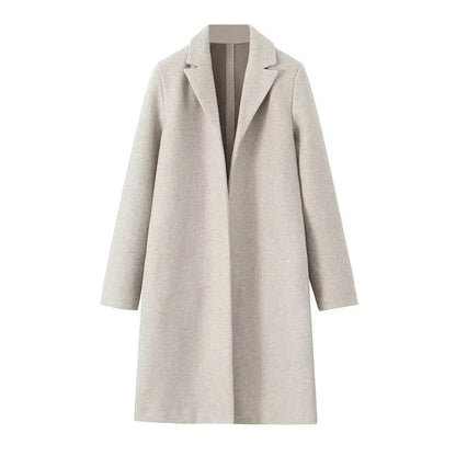 Langer Wollmischmantel für Damen-Coats for women-Alpenkind