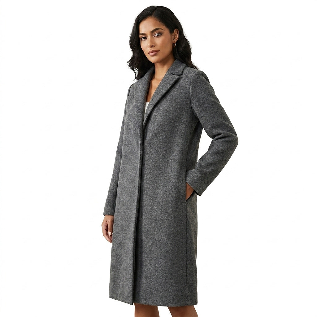 Langer Wollmischmantel für Damen-Coats for women-Alpenkind
