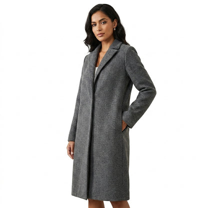 Langer Wollmischmantel für Damen-Coats for women-Alpenkind
