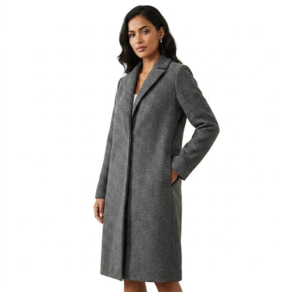 Langer Wollmischmantel für Damen-Coats for women-Alpenkind