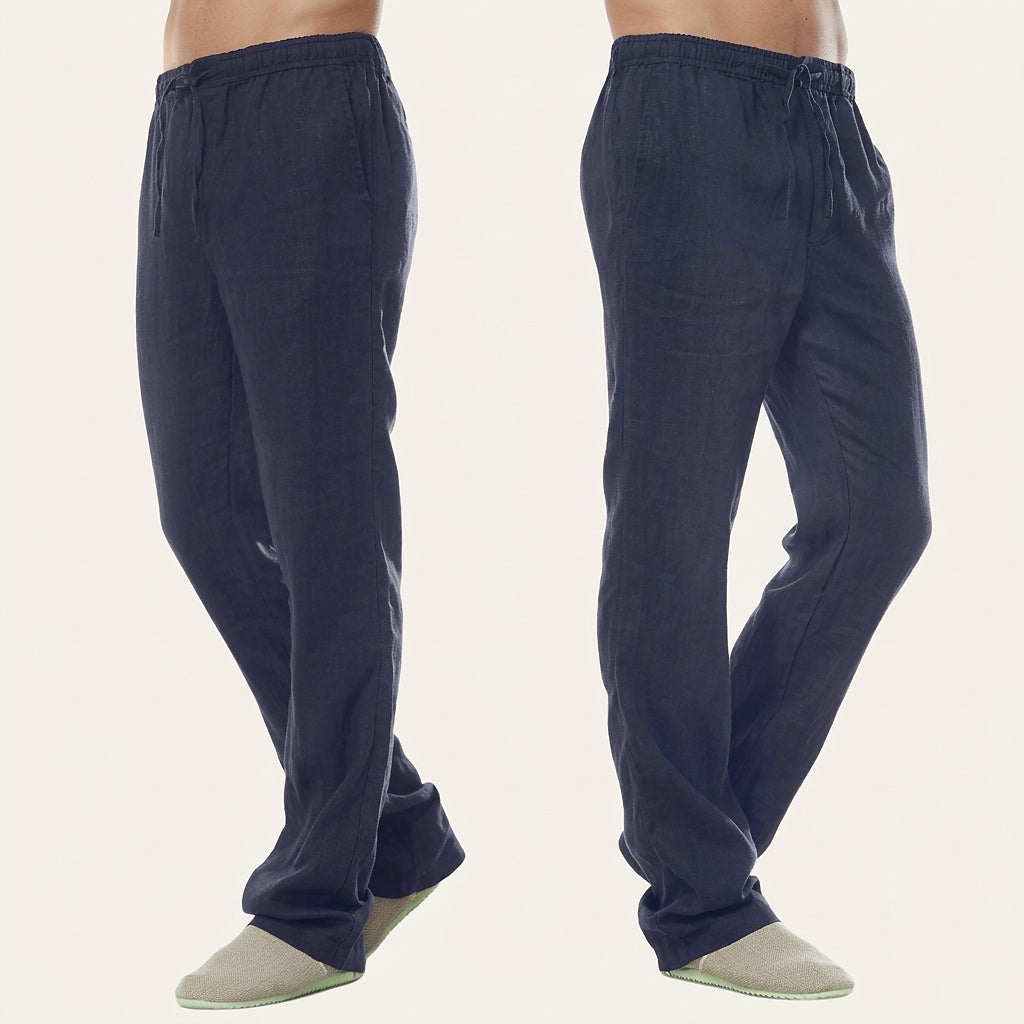 Leinenhose mit geradem Bein für Herren-Pants for Men-Alpenkind
