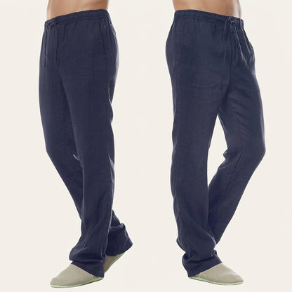 Leinenhose mit geradem Bein für Herren-Pants for Men-Alpenkind