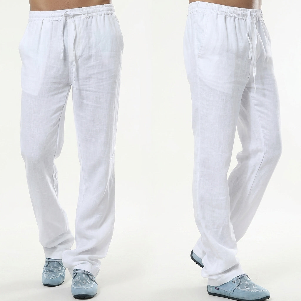 Leinenhose mit geradem Bein für Herren-Pants for Men-Alpenkind