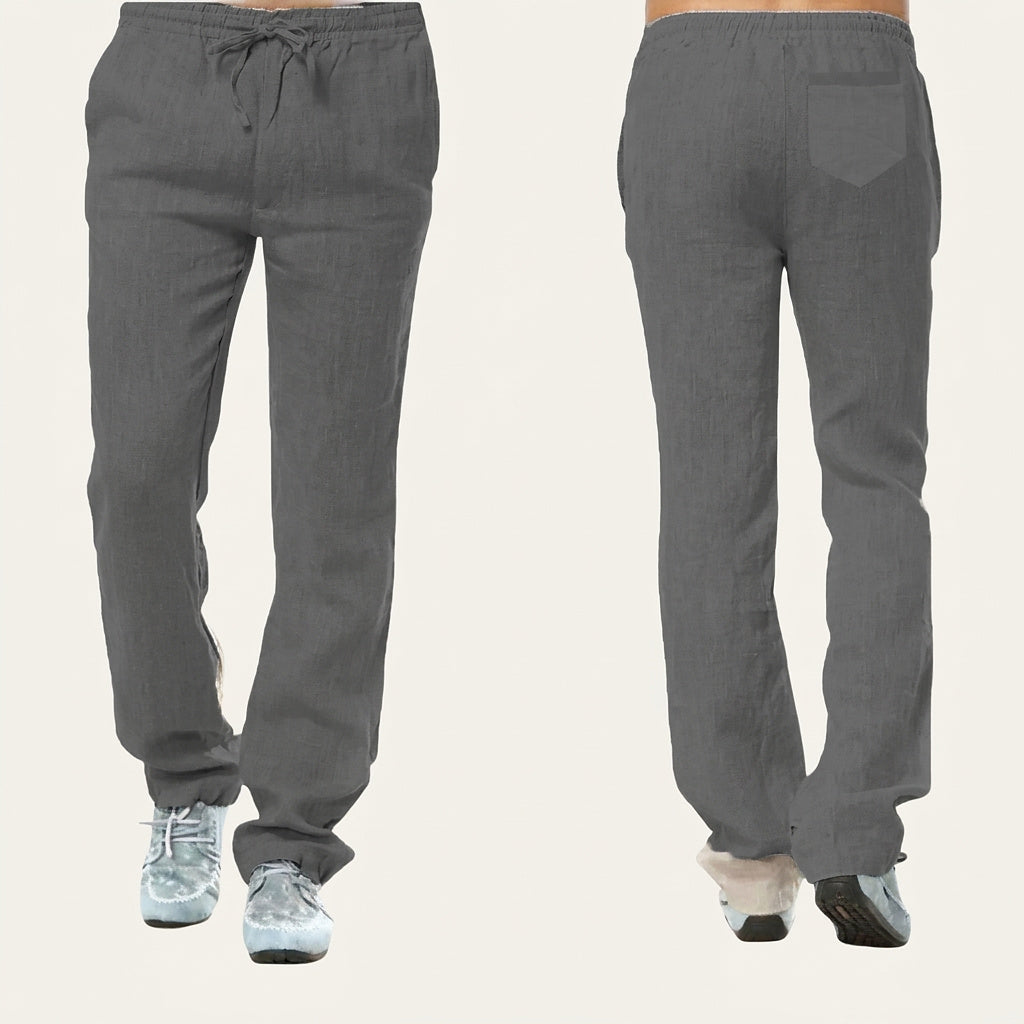 Leinenhose mit geradem Bein für Herren-Pants for Men-Alpenkind