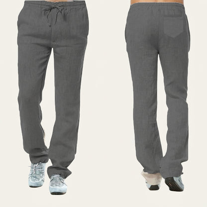 Leinenhose mit geradem Bein für Herren-Pants for Men-Alpenkind