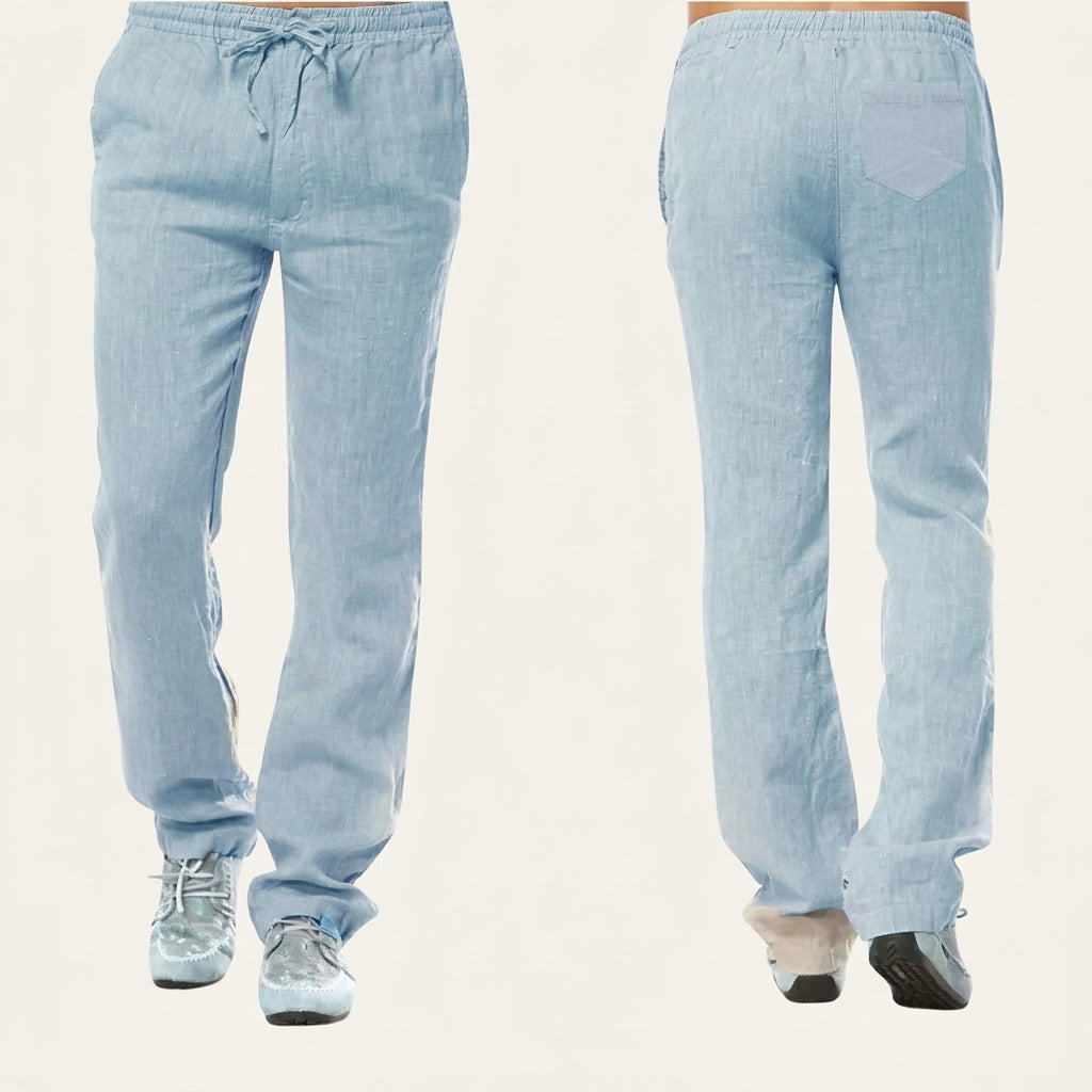 Leinenhose mit geradem Bein für Herren-Pants for Men-Alpenkind