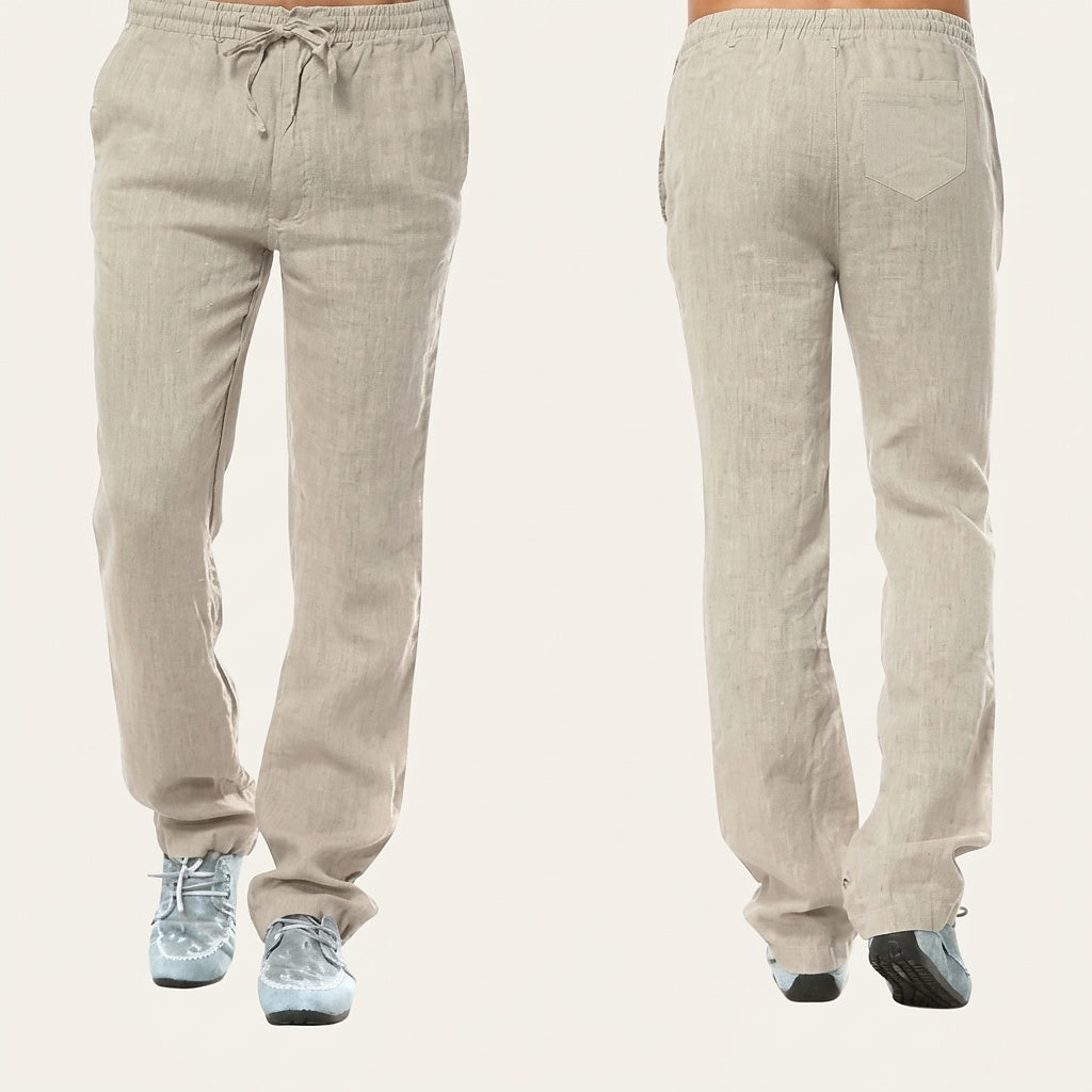 Leinenhose mit geradem Bein für Herren-Pants for Men-Alpenkind