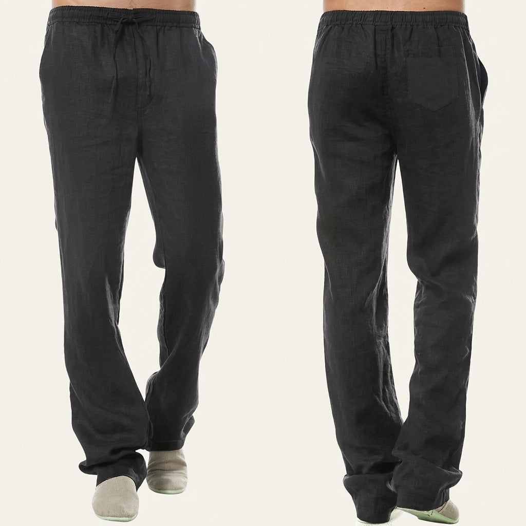 Leinenhose mit geradem Bein für Herren-Pants for Men-Alpenkind