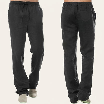 Leinenhose mit geradem Bein für Herren-Pants for Men-Alpenkind