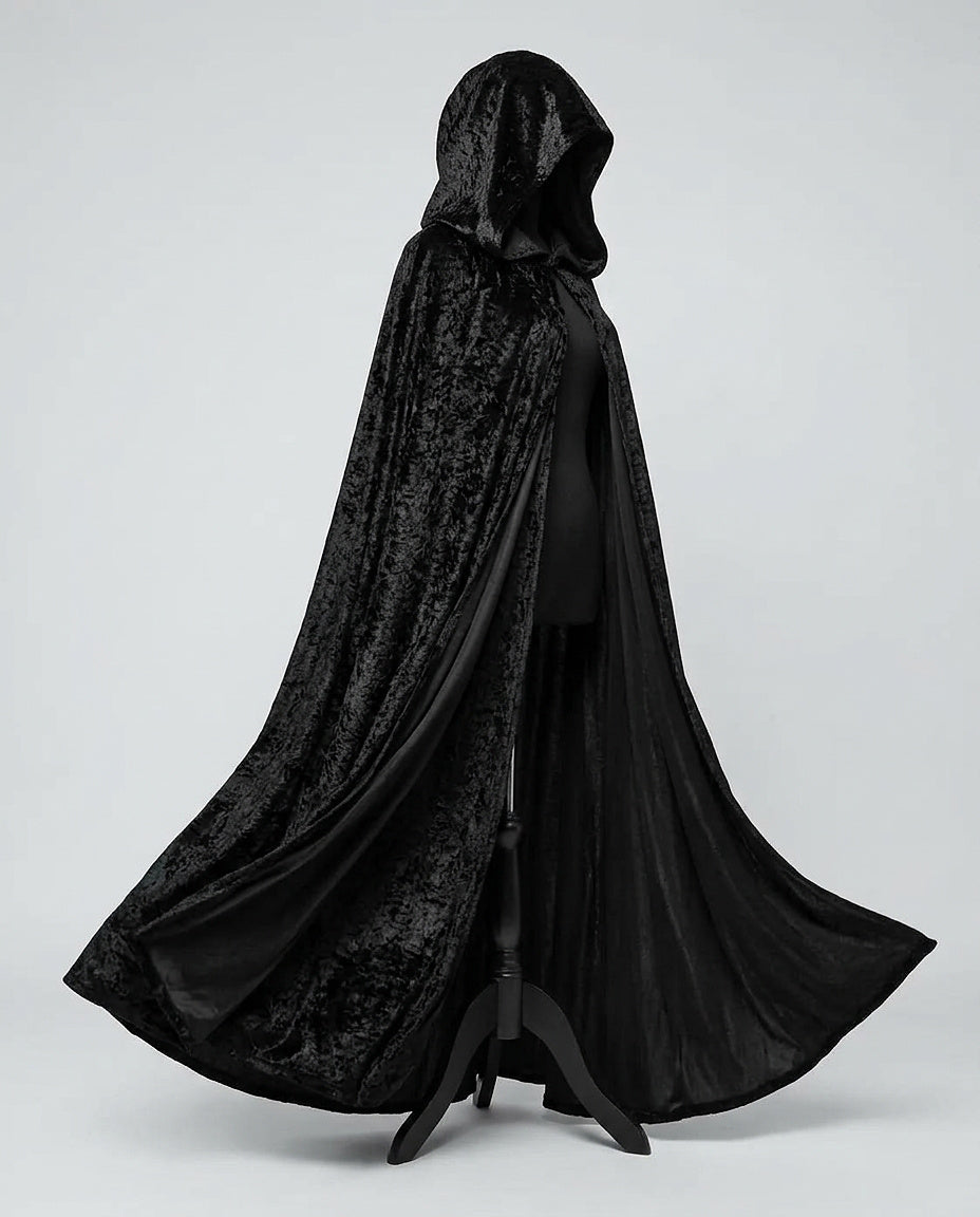 Maxi-Cape mit Kapuze aus Samt-Halloween-Alpenkind