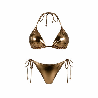 Metallic Bikini-Set für Damen-Swimwear for Women-Alpenkind