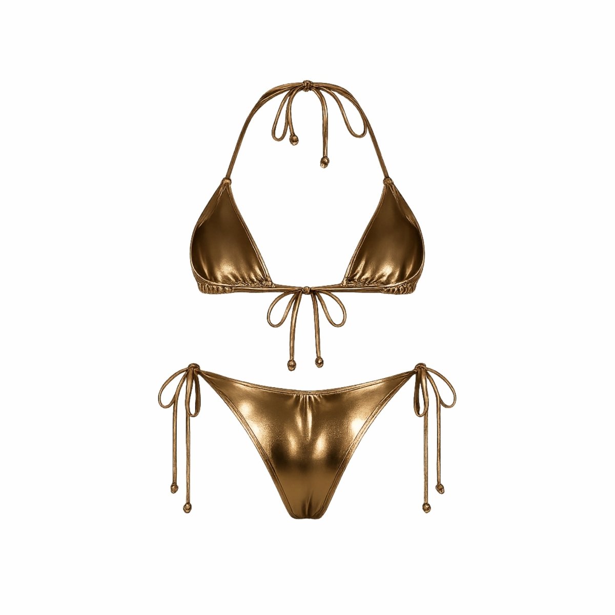 Metallic Bikini-Set für Damen-Swimwear for Women-Alpenkind