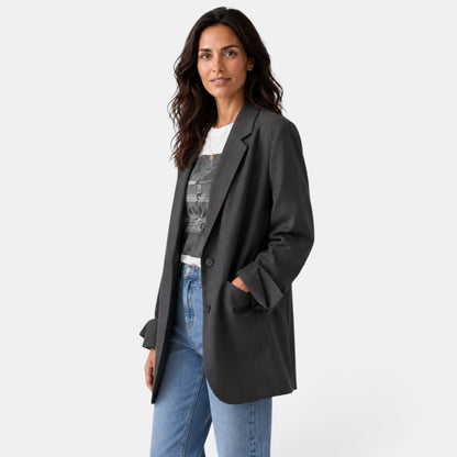 Oversized Damen-Blazer mit zwei Knöpfen-Blazer for Women-Alpenkind