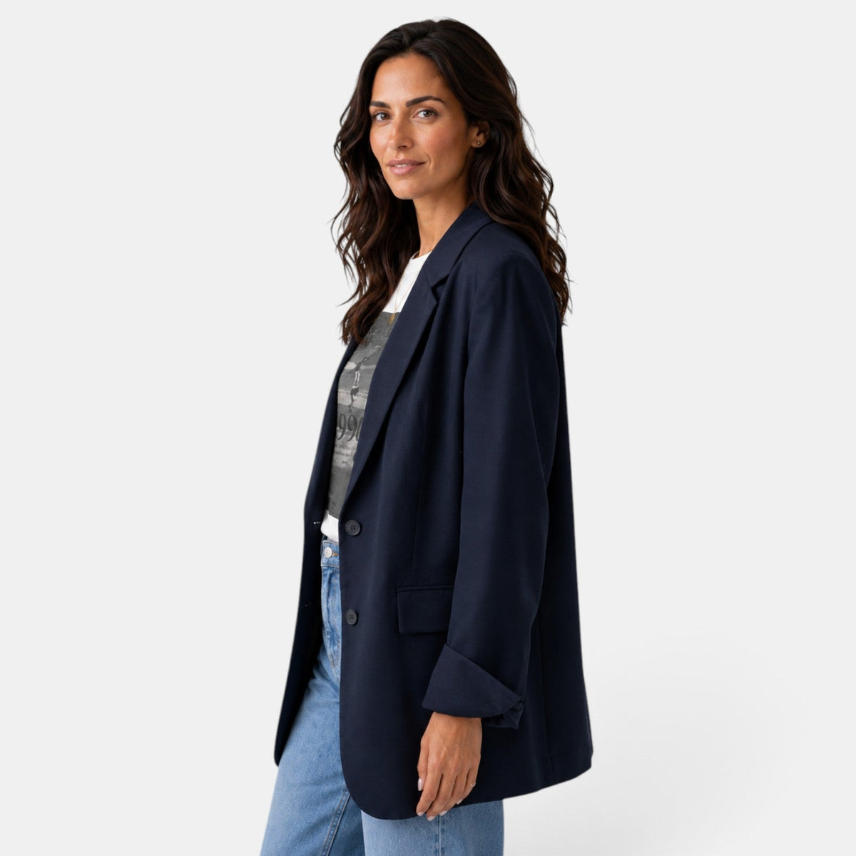 Oversized Damen-Blazer mit zwei Knöpfen-Blazer for Women-Alpenkind