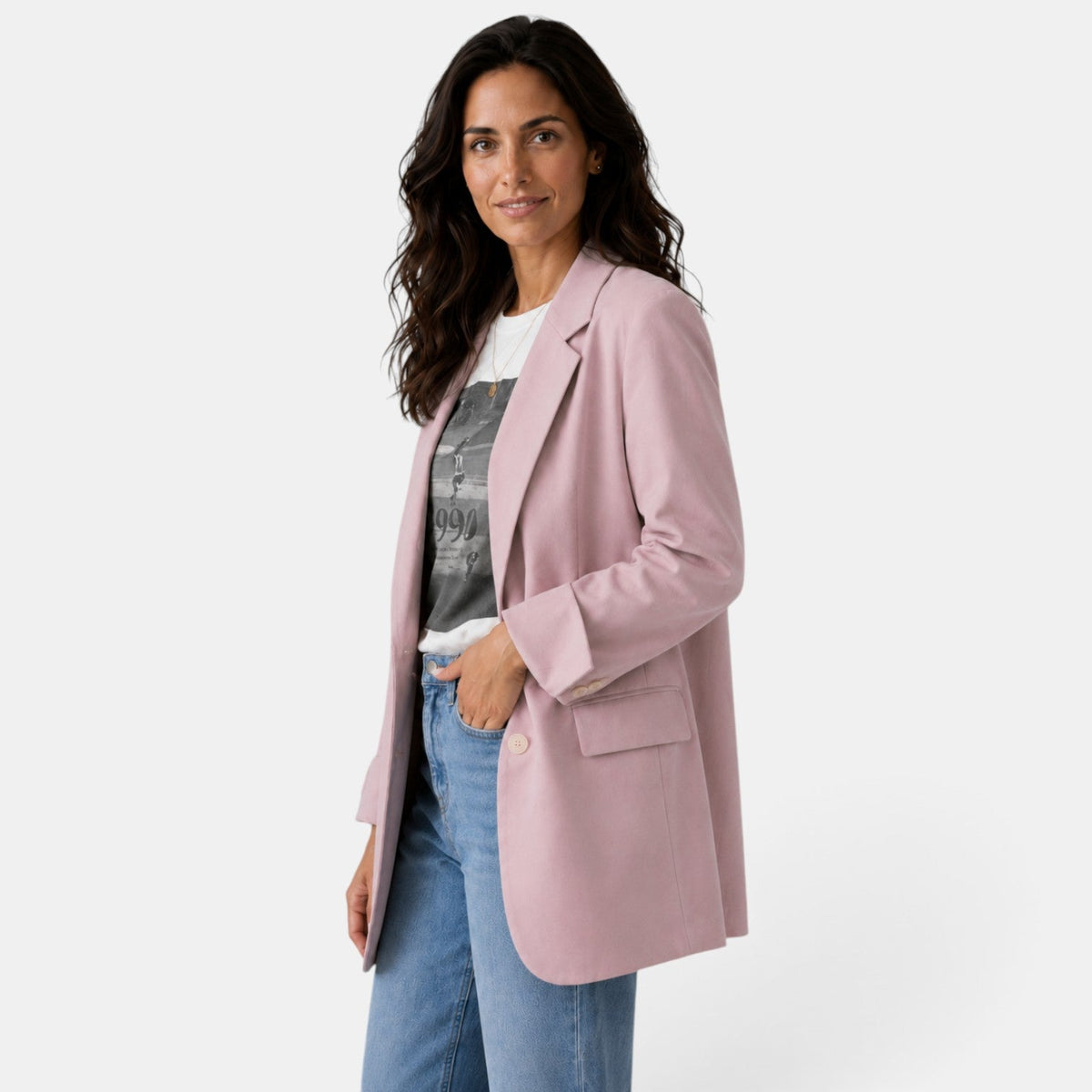 Oversized Damen-Blazer mit zwei Knöpfen-Blazer for Women-Alpenkind