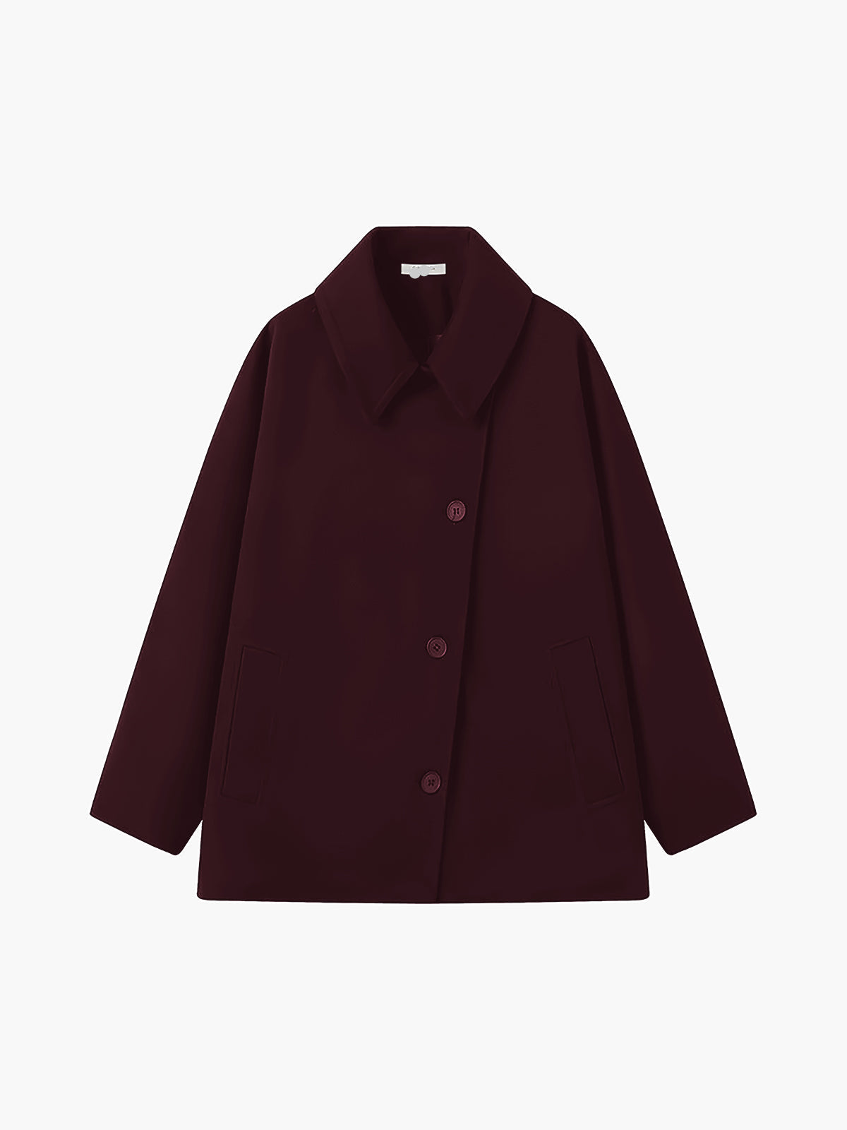 Oversized Damenmantel aus Wollmischgewebe mit Knopfverschluss-Coats for women-Alpenkind