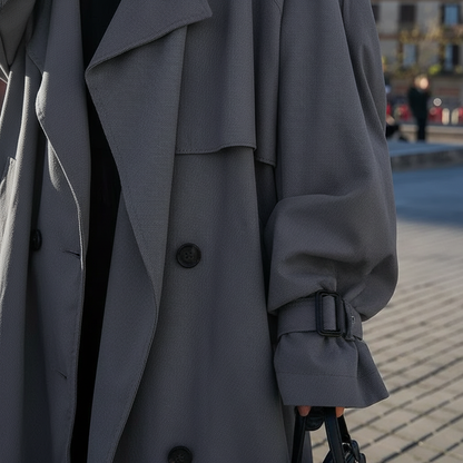 Oversized langer Trenchcoat für Damen-coats for women-Alpenkind