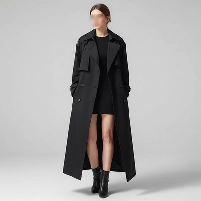 Oversized langer Trenchcoat für Damen-coats for women-Alpenkind