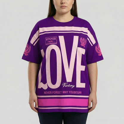 Oversized T-Shirt mit Grafik-Print für Damen-Tops for women-Alpenkind