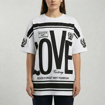 Oversized T-Shirt mit Grafik-Print für Damen-Tops for women-Alpenkind