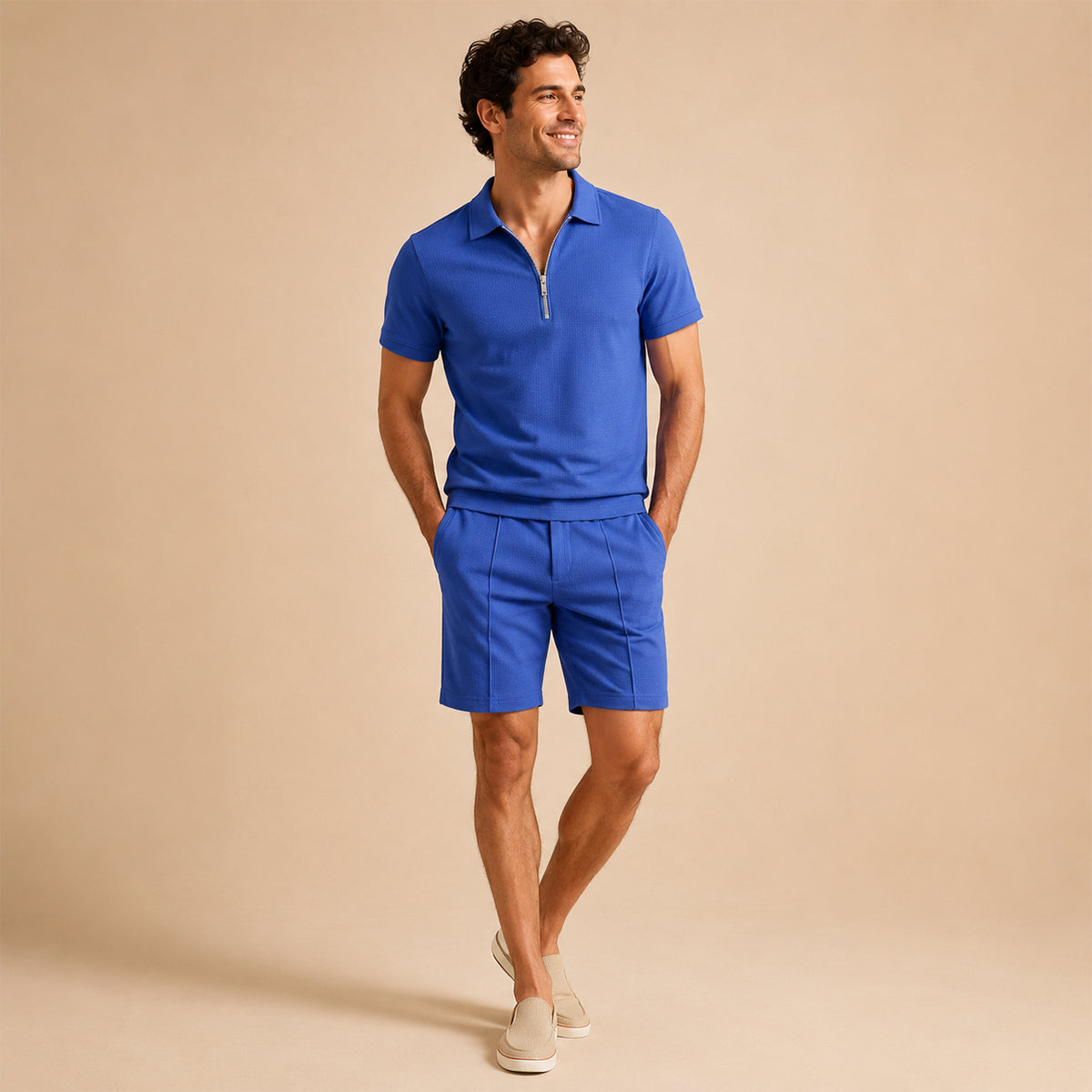 Passendes Polo-Shirt und Shorts Set für Herren-Sets for Men-Alpenkind