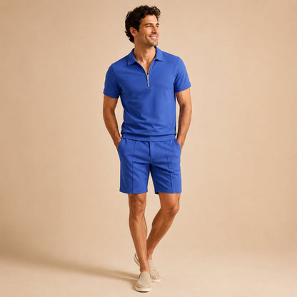 Passendes Polo-Shirt und Shorts Set für Herren-Sets for Men-Alpenkind