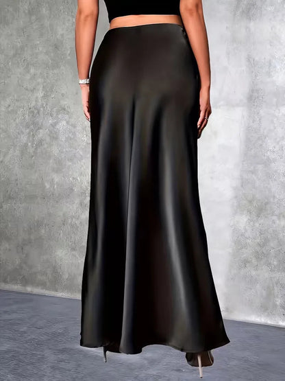 Satinrock mit hoher Taille-Skirt for women-Alpenkind