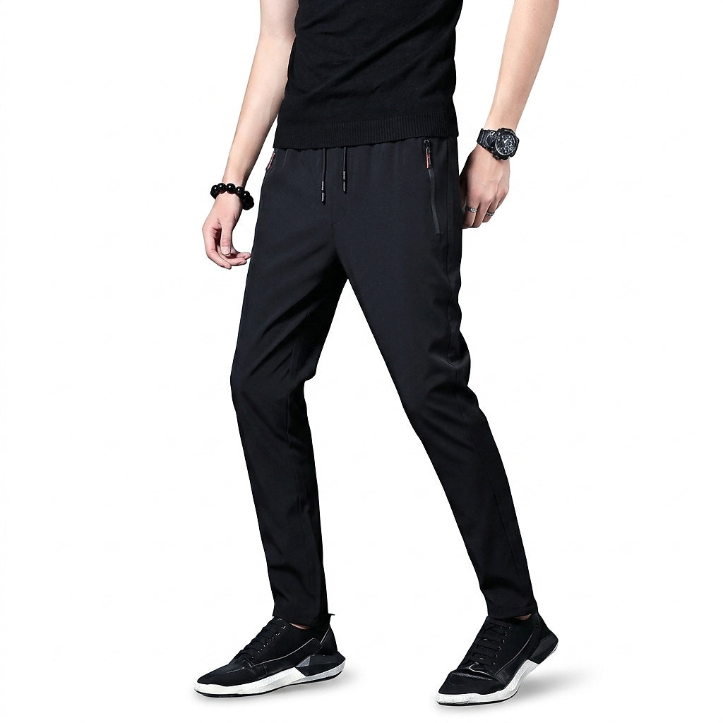 Schmale Herren-Jogger mit Reißverschlusstaschen-Pants for Men-Alpenkind