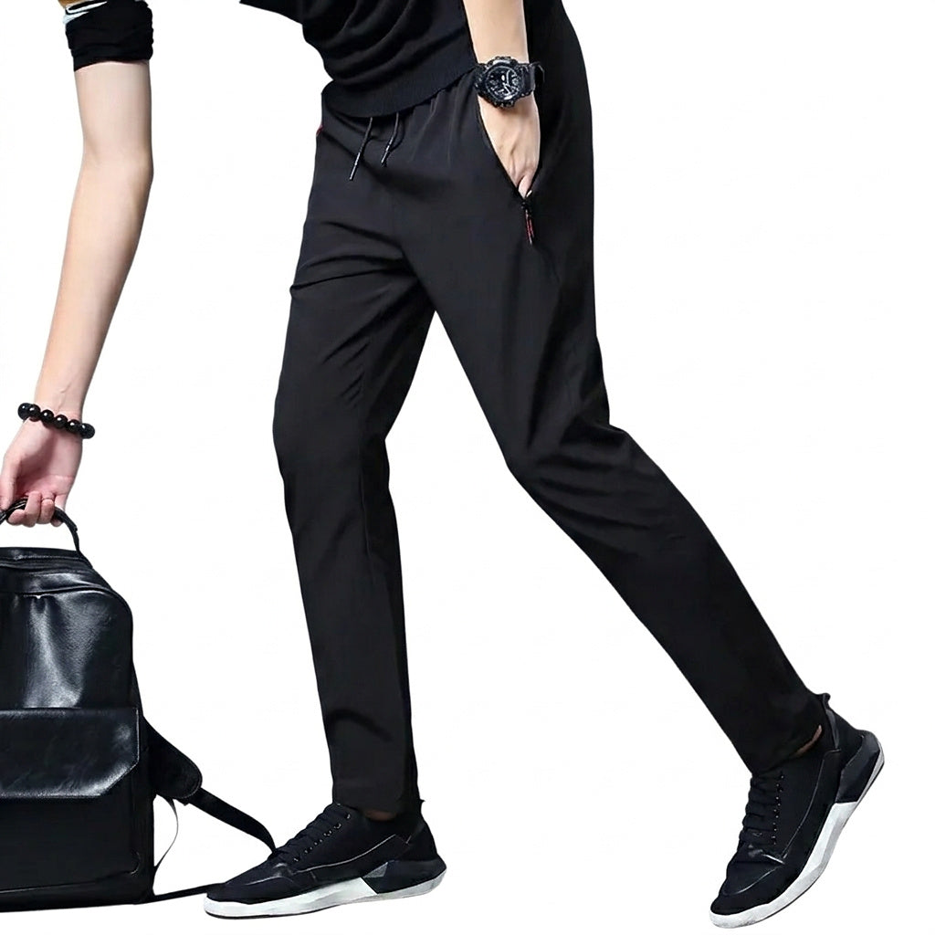 Schmale Herren-Jogger mit Reißverschlusstaschen-Pants for Men-Alpenkind