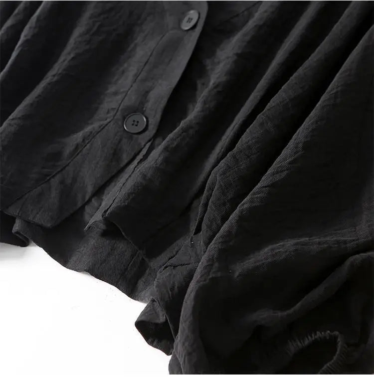 Strukturierte Damenbluse mit V-Ausschnitt und Knöpfen-Blouses for women-Alpenkind