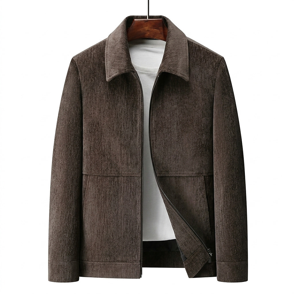 Strukturierte Herren-Reißverschlussjacke-Jackets for men-Alpenkind