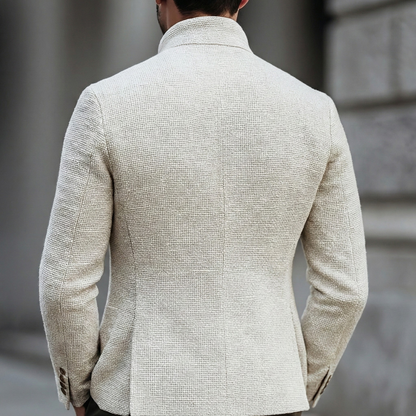 Strukturierte Herrenjacke mit Stehkragen-Jackets for men-Alpenkind