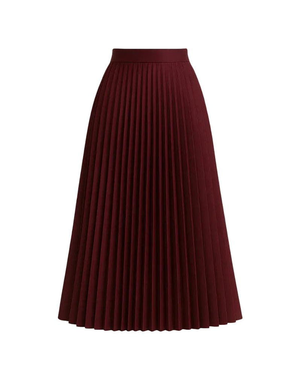 Strukturierter Midirock mit Falten für Damen-Skirt for women-Alpenkind
